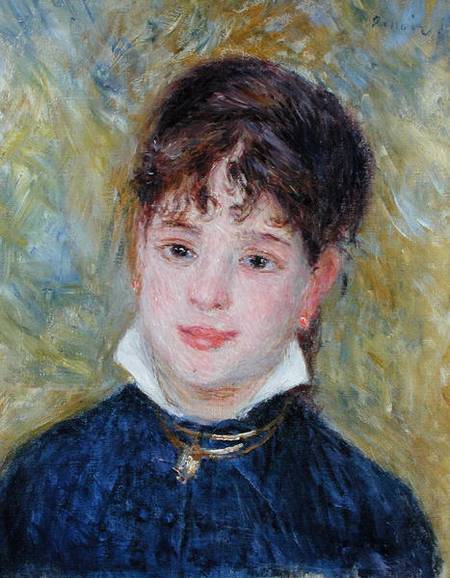 Tête d'une jeune femme (Jeanne Samary) - Pierre-Auguste Renoir - Reproductions de tableaux et peintures haut de gamme