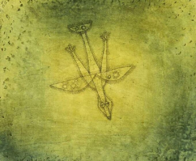 Bird descending in a dive - Paul Klee