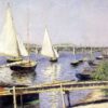 Voiliers a Argenteuil - Caillebotte - Reproductions de tableaux et peintures haut de gamme