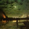 En péril - John atkinson grimshaw - Reproductions de tableaux et peintures haut de gamme