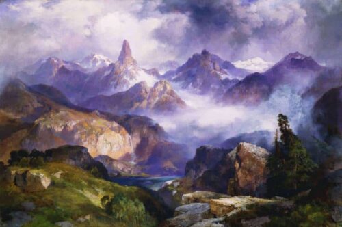 Pic de l'indice, parc national de Yellowstone - Thomas Moran - Reproductions de tableaux et peintures haut de gamme