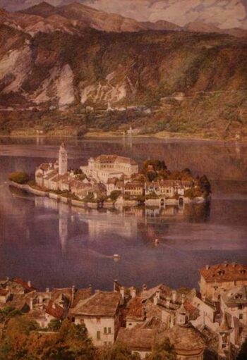 Isola San Giulio, lac d'Orta - Edward Poynter - Reproductions de tableaux et peintures haut de gamme