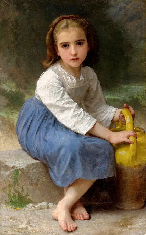 Young Girl with a Pitcher - William Bouguereau