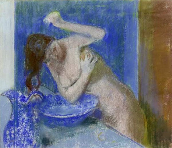 Young woman at her toilet - Edgar Degas