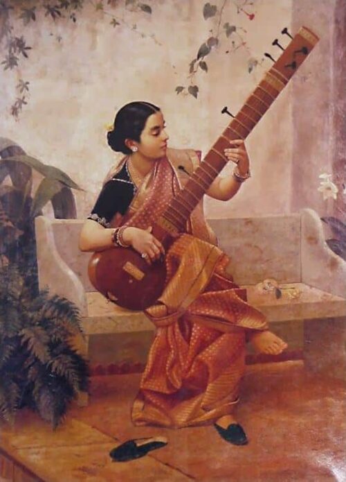 Kadambari - Ravi Varmâ - Reproductions de tableaux et peintures haut de gamme