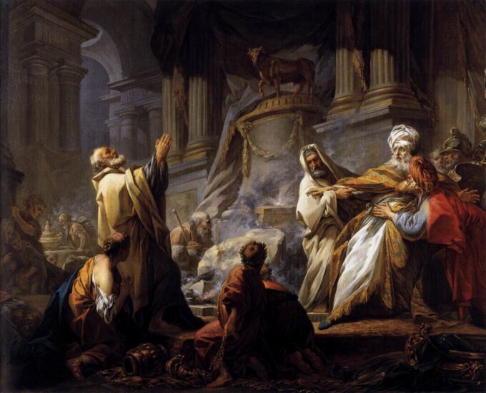 Jeroboam offering a sacrifice to the idol - Jean-Honoré Fragonard