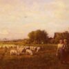 Le Berger - Jules-Breton - Reproductions de tableaux et peintures haut de gamme