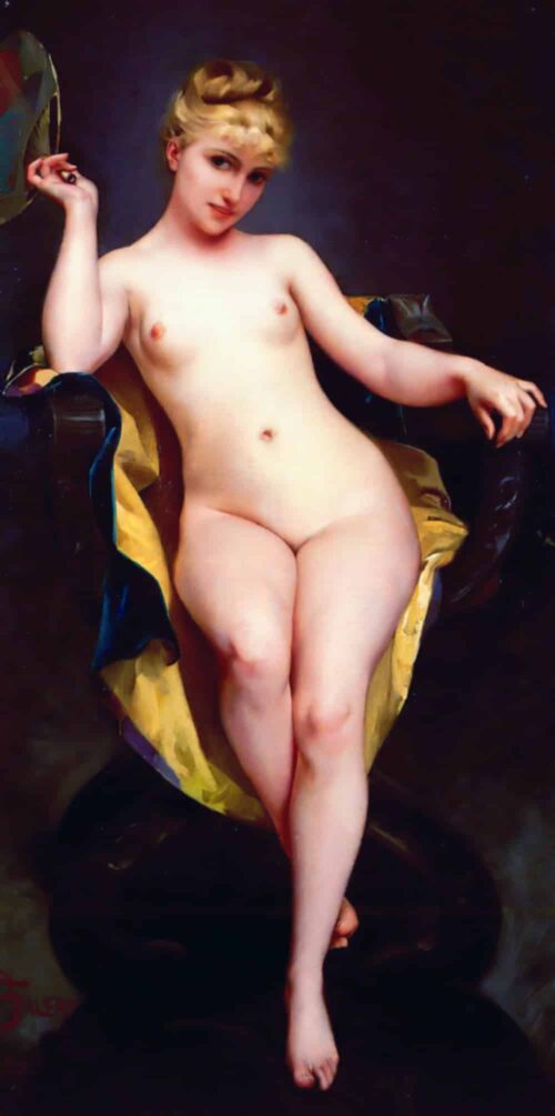 La Pose - Luis Ricardo Falero - Reproductions de tableaux et peintures haut de gamme