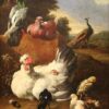 La poule blanche - Melchior d'Hondecoeter - Reproductions de tableaux et peintures haut de gamme