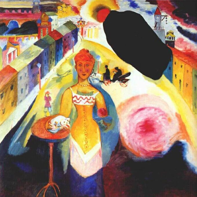 Dame à Moscou - Vassily Kandinsky - Reproductions de tableaux et peintures haut de gamme