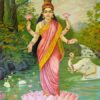 Lakshmi, the goddess of wealth - Raja Ravi Varma - Reproductions de tableaux et peintures haut de gamme