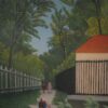 Paysage dans le parc de Montsouris avec cinq personnages - Henri Rousseau - Reproductions de tableaux et peintures haut de gamme