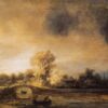 Rembrandt, Paysage avec pont de pierre - Rembrandt van Rijn - Reproductions de tableaux et peintures haut de gamme