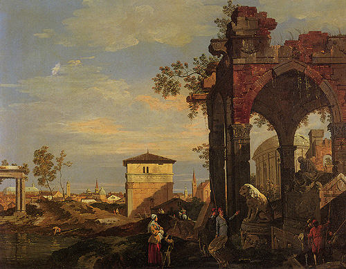 Landscape with Ruins - Giovanni Antonio Canal