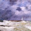 Le Havre. Heavy Winds off of Frascati - Eugène Boudin - Reproductions de tableaux et peintures haut de gamme