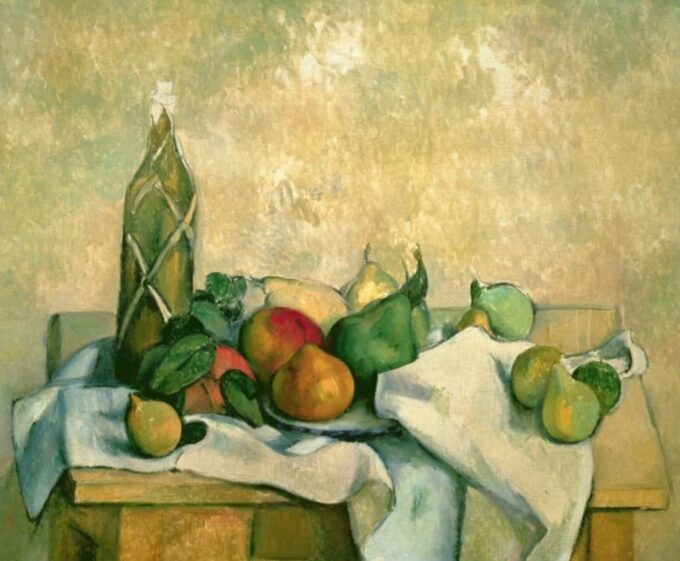 Still Life with a Bottle of Liqueur - Paul Cézanne Oil Painting Reproduction