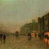 Liverpool depuis Wapping - John atkinson grimshaw - Reproductions de tableaux et peintures haut de gamme