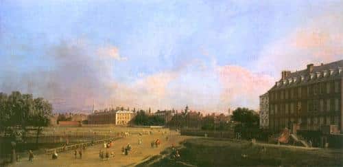 London: Old Horse Guards from St James's Park - Giovanni Antonio Canal. High-quality oil painting reproduction for sale