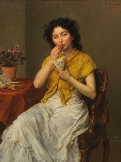 L'envie de sucreries - Ludwig Knaus - Reproductions de tableaux et peintures haut de gamme