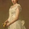 Portrait de la fille de l'artiste, Johanna Knaus - Ludwig Knaus - Reproductions de tableaux et peintures haut de gamme