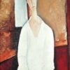 Madame Zborowska aux mains jointes - Amadeo Modigliani - Reproductions de tableaux et peintures haut de gamme