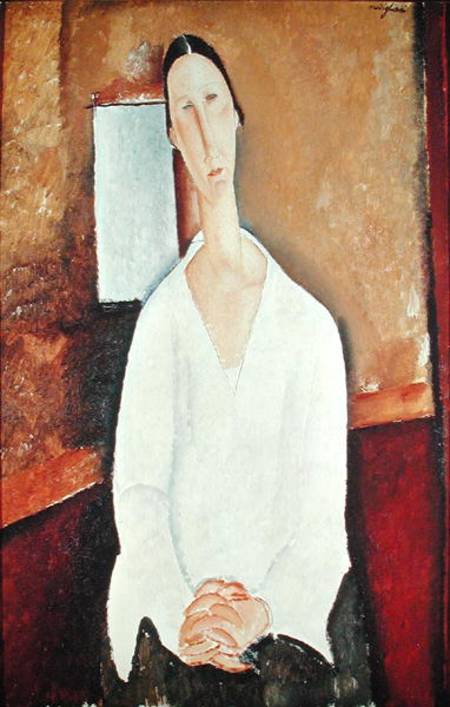 Madame Zborowska aux mains jointes – Amadeo Modigliani Oil Painting Reproduction