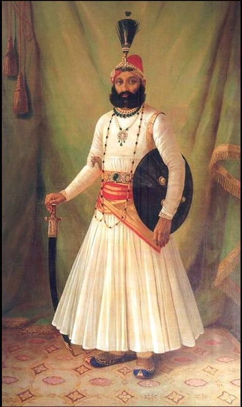 Maharaja Fateh Singh – Ravi Varma Oil Painting Reproduction