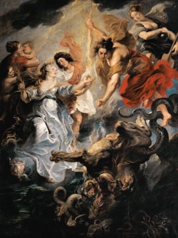 Cycle de Médicis : La réconciliation de la reine avec leur fils - Peter Paul Rubens - Reproductions de tableaux et peintures haut de gamme