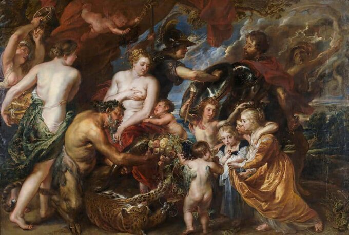 Minerva protects Pax from Mars (Peace and War) - Peter Paul Rubens Oil Painting Reproduction