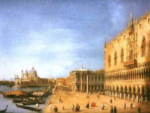 The Molo Looking West by Giovanni Antonio Canal