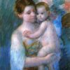 Mère tenant son bébé - Mary Cassatt - Reproductions de tableaux et peintures haut de gamme