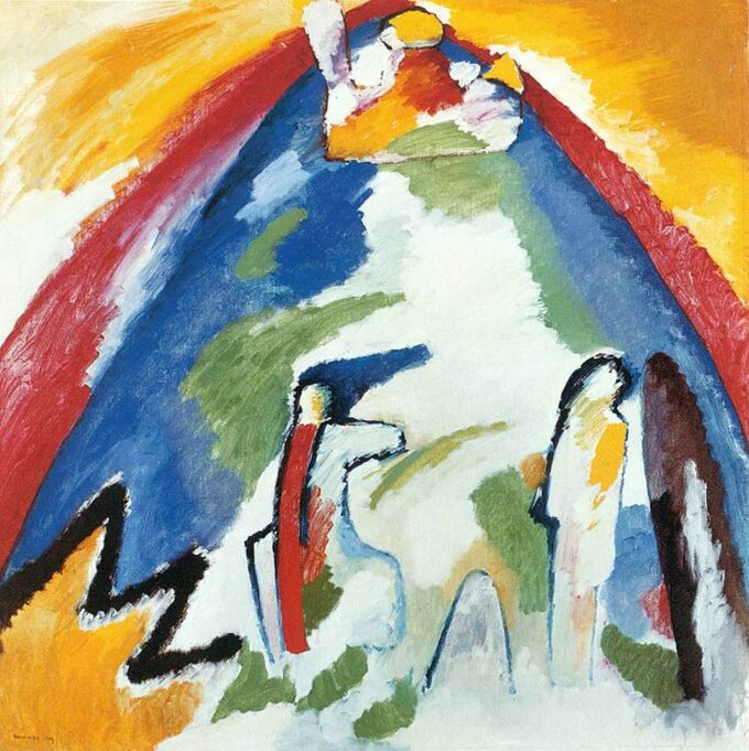 Une montagne 1909 - Vassily Kandinsky - Reproductions de tableaux et peintures haut de gamme