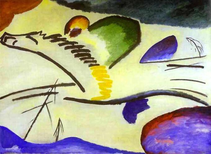 Lyrical Man on a Horse - Vassily Kandinsky