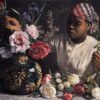 Négresse aux pivoines - Frédéric Bazille - Reproductions de tableaux et peintures haut de gamme