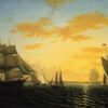 Le port de New Bedford au coucher du soleil - William Bradford - Reproductions de tableaux et peintures haut de gamme