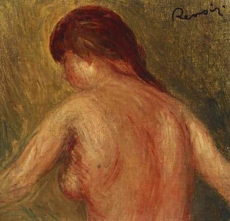 Torse de femme nue, de dos - Pierre-Auguste Renoir - Reproductions de tableaux et peintures haut de gamme