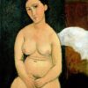 Nu assis (C.1917) - Amedeo Modigliani - Reproductions de tableaux et peintures haut de gamme