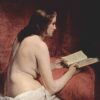 Odalisque with Book - Francesco Hayez - Reproductions de tableaux et peintures haut de gamme