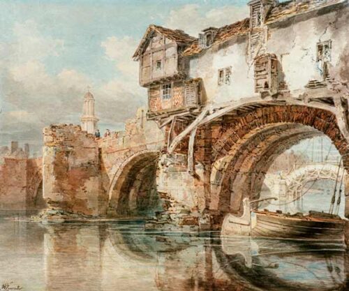 Vieux pont gallois à Shrewsbury - William Turner - Reproductions de tableaux et peintures haut de gamme