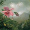 Orchidée et colibri près d'une cascade de montagne - Martin Johnson Heade - Reproductions de tableaux et peintures haut de gamme