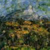 Paysage d'Aix avec le Mont Saint-Victoire - Paul Cézanne - Reproductions de tableaux et peintures haut de gamme