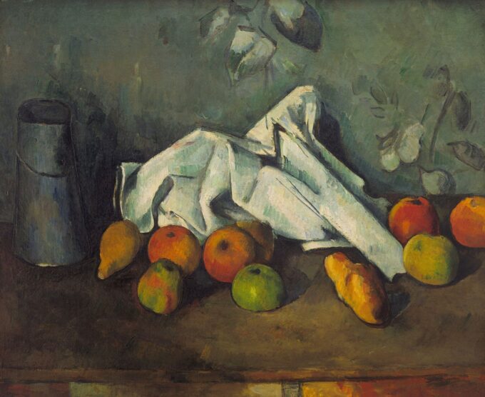 Milk can and apples - Paul Cézanne