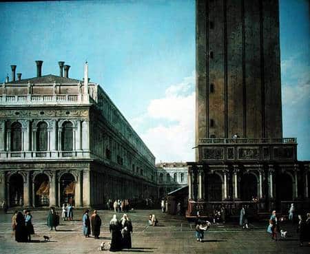 St. Mark's Square: View to the West from the North End of the Piazzetta - Giovanni Antonio Canal