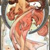 Quatre arts : La danse - Mucha - Reproductions de tableaux et peintures haut de gamme