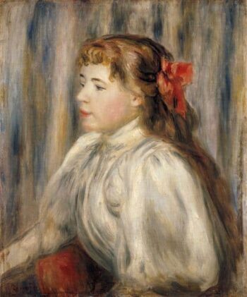 Portrait d'une jeune fille - Pierre-Auguste Renoir - Reproductions de tableaux et peintures haut de gamme