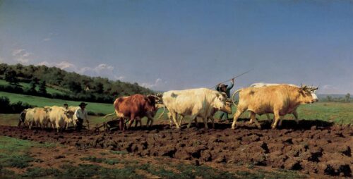 Plowing in the Nivernais - Rosa Bonheur - Reproductions de tableaux et peintures haut de gamme