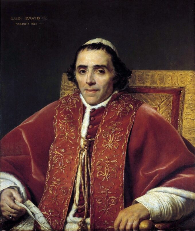 Portrait of Pope Pius VII - Jacques-Louis David