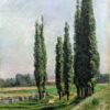 Peupliers au bord de la rivière à Argenteuil - Caillebotte - Reproductions de tableaux et peintures haut de gamme