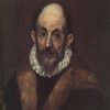 Portrait of an old man (presumed self-portrait of El Greco) - El Greco - Reproductions de tableaux et peintures haut de gamme