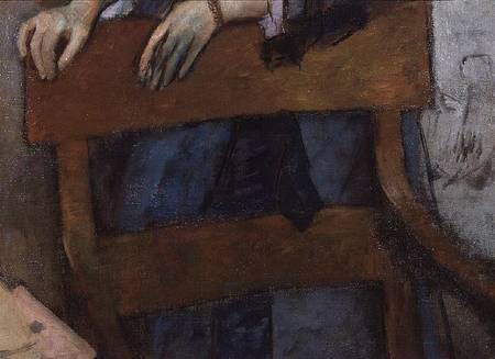 Portrait of Helene Rouart in the Office of her Fathers, Detail of the Armchair - Edgar Degas